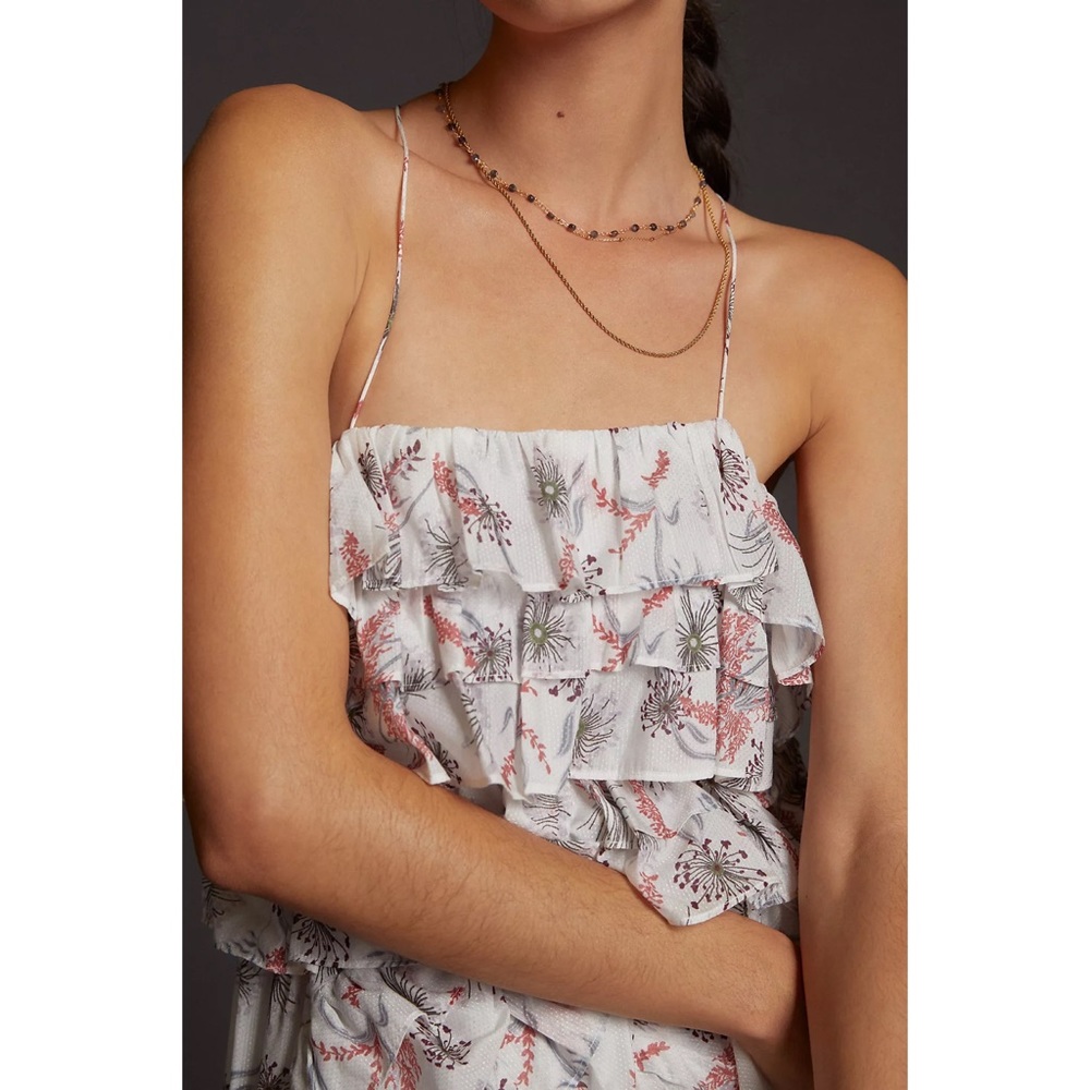 Anthropologie Magali Pascal Ruffled High-Low Mini Dress - Picture 3 of 7